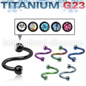 utspe2c spirals twisters anodized titanium g23 implant grade eyebrow