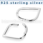 vsgha16 sterling silver hinged segment hoop drop