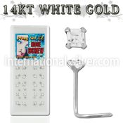 wgszqc l shape nose studs gold nose