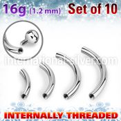 xbn16gin loose body jewelry parts surgical steel 316l 