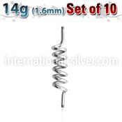 xind14g loose body jewelry parts surgical steel 316l belly button