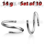 xsp14g loose body jewelry parts surgical steel 316l belly button