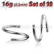 xsp16g loose body jewelry parts surgical steel 316l belly button