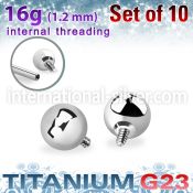 xubal4si titanium 4mm balls internal threading bars