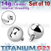xubal6i titanium 6mm balls threading 10pcs