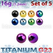 xubt3s loose body jewelry parts anodized titanium g23 implant grade belly button