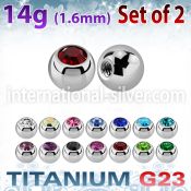 xujb4 loose body jewelry parts titanium g23 implant grade belly button