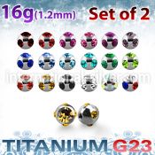 xumjb25 loose body jewelry parts titanium g23 implant grade belly button