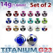 xumjb5 loose body jewelry parts titanium g23 implant grade belly button