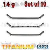 xusub14g loose body jewelry parts titanium g23 implant grade belly button