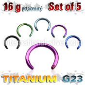 xutcb16 loose body jewelry parts anodized titanium g23 implant grade belly button