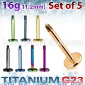 xutlb16 loose body jewelry parts anodized titanium g23 implant grade belly button