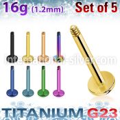xutlb16 loose body jewelry parts anodized titanium g23 implant grade belly button