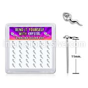yxsmc36 925 silver bend it yourself nose studs nose piercing