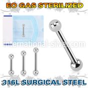 zbbeb25 surgical steel barbell eo gas sterilized