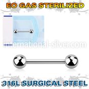 zbbnpg straight barbells surgical steel 316l nipple