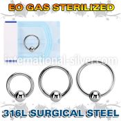 zbcr16g surgical steel ball closure ring sterilized 4mm