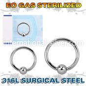 zbcr18 hoops captive rings surgical steel 316l nose