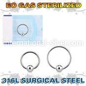 zbcr20 surgical steel captive bead ring eo gas