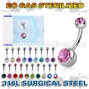 zbn2cg belly rings surgical steel 316l belly button