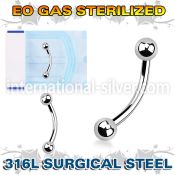 zbnb4 surgical steel banana eo gas sterilized 4mm balls