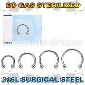 zcbeb25 surgical steel circular barbell eo gas sterilized