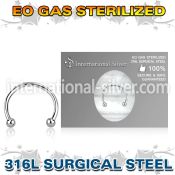 zcbeb2 surgical steel horseshoe eo gas 2mm balls