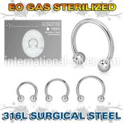 zcbeb horseshoes surgical steel 316l belly button
