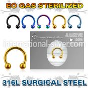 zcbetb sterilized pvd plating steel horseshoe two balls