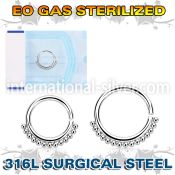 zsepn sterilized bendable steel septum ring lining balls