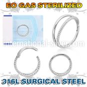 zsgsh12 sterilized steel hinged segment hoop plain twisted