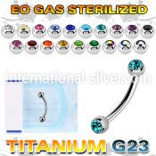 zubne2c eo gas sterilized piercing titanium g23 eyebrow banana 3mm balls
