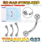 zubnebin sterilized titanium curved barbell balls internal