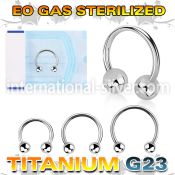 zucbeb4 sterilized titanium horseshoe 16g balls