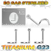 zunsb sterilized titanium nose screw 20g 18g ball top