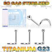 zunsb sterilized titanium nose screw 20g 18g ball top