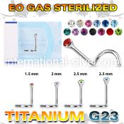 zunsc l shape nose studs titanium g23 implant grade nose