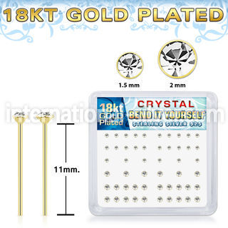18bxymc8 18k gold silver bend it to fit nose studs 22g 52