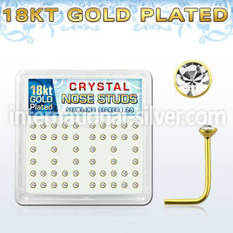 18s14xc l shape nose studs silver 925 nose