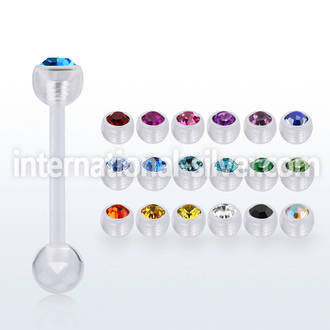 abbajb5 straight barbells acrylic body jewelry tongue