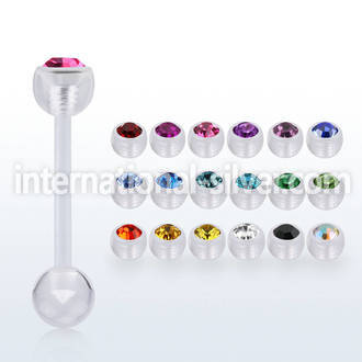 abbajb6 straight barbells acrylic body jewelry tongue