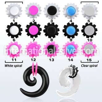 accorf tapers acrylic body jewelry ear lobe