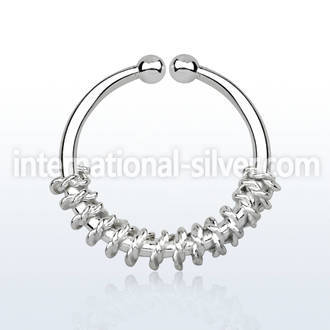 agsep12a fake illusion body jewelry silver 925 septum