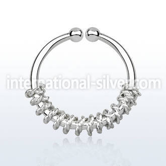 agsep12a fake illusion body jewelry silver 925 septum