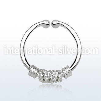 agsep12b fake illusion body jewelry silver 925 septum