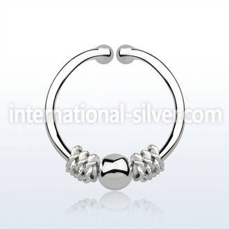 agsep12c fake illusion body jewelry silver 925 septum
