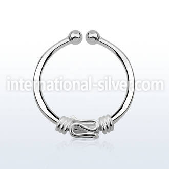 agsep12d fake illusion body jewelry silver 925 septum