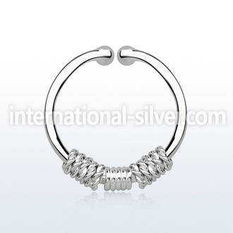 agsep12e fake illusion body jewelry silver 925 septum