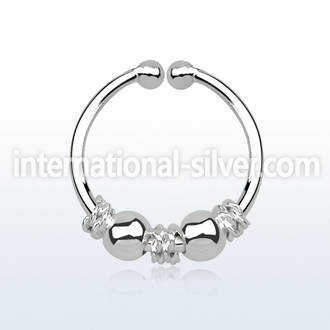agsep12f fake illusion body jewelry silver 925 septum