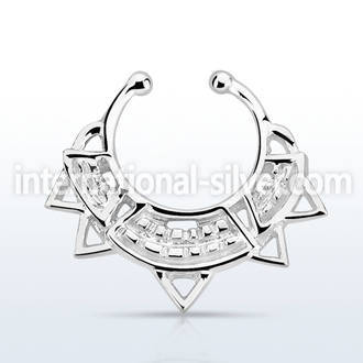 agsepd10 fake illusion body jewelry silver 925 septum